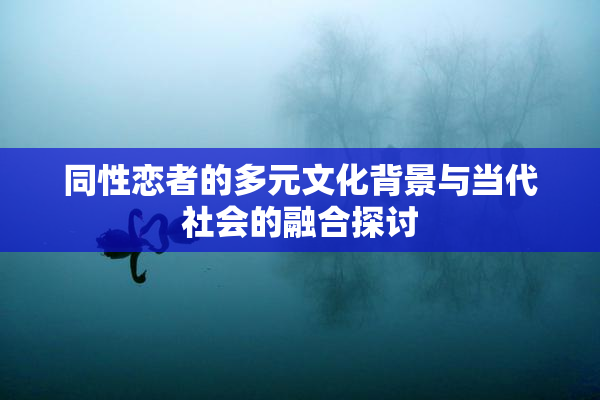 同性恋者的多元文化背景与当代社会的融合探讨