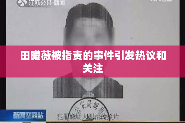 田曦薇被指责的事件引发热议和关注