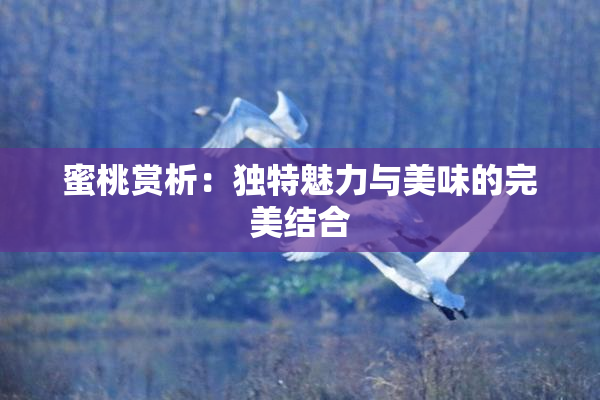 蜜桃赏析：独特魅力与美味的完美结合