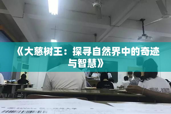 《大慈树王：探寻自然界中的奇迹与智慧》