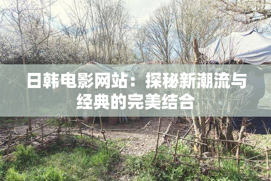 日韩电影网站：探秘新潮流与经典的完美结合