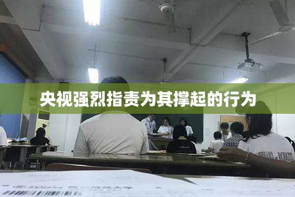 央视强烈指责为其撑起的行为