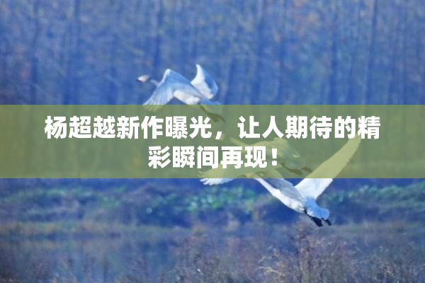 杨超越新作曝光，让人期待的精彩瞬间再现！