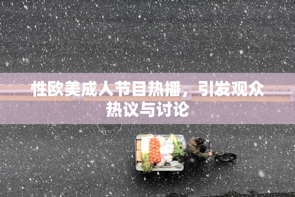性欧美成人节目热播，引发观众热议与讨论
