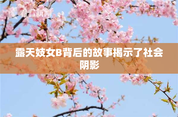 露天妓女B背后的故事揭示了社会阴影