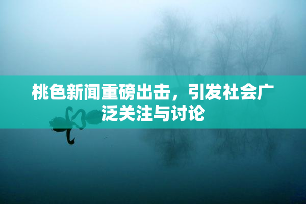 桃色新闻重磅出击，引发社会广泛关注与讨论