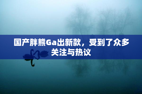 国产胖熊Ga出新款，受到了众多关注与热议