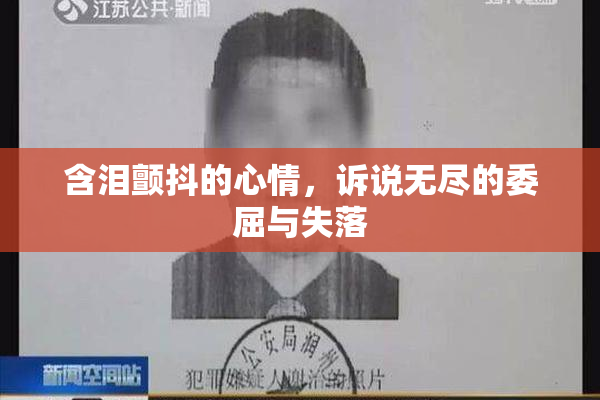 含泪颤抖的心情，诉说无尽的委屈与失落