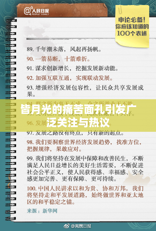 皆月光的痛苦面孔引发广泛关注与热议