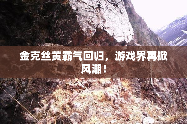 金克丝黄霸气回归，游戏界再掀风潮！