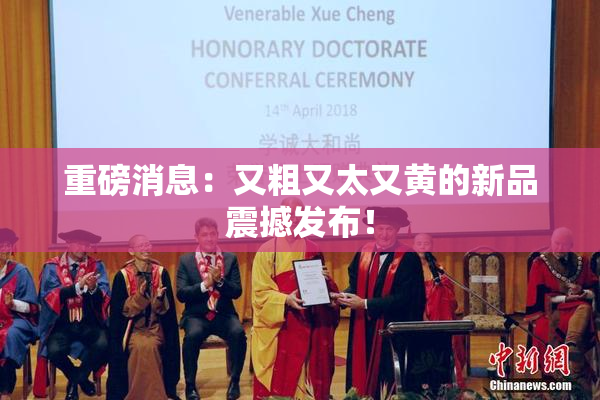 重磅消息：又粗又太又黄的新品震撼发布！