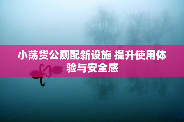 小荡货公厕配新设施 提升使用体验与安全感
