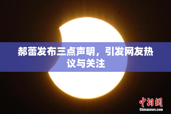 郝蕾发布三点声明，引发网友热议与关注