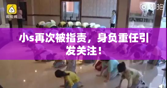 小s再次被指责，身负重任引发关注！
