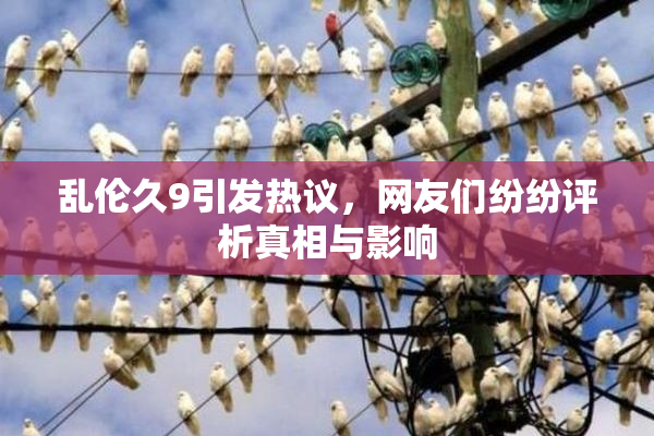 乱伦久9引发热议，网友们纷纷评析真相与影响
