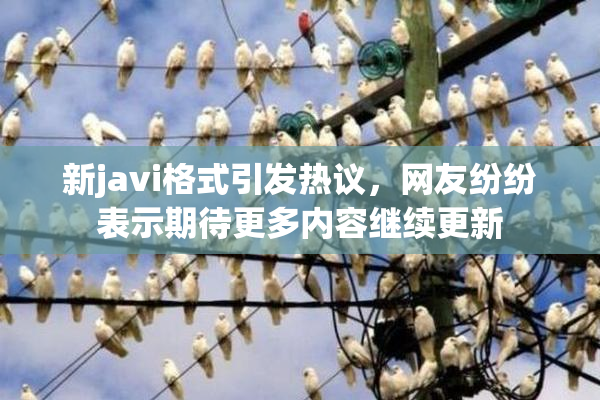 新javi格式引发热议，网友纷纷表示期待更多内容继续更新
