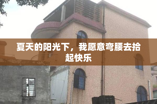 夏天的阳光下，我愿意弯腰去拾起快乐