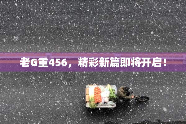 老G重456，精彩新篇即将开启！