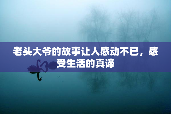 老头大爷的故事让人感动不已，感受生活的真谛