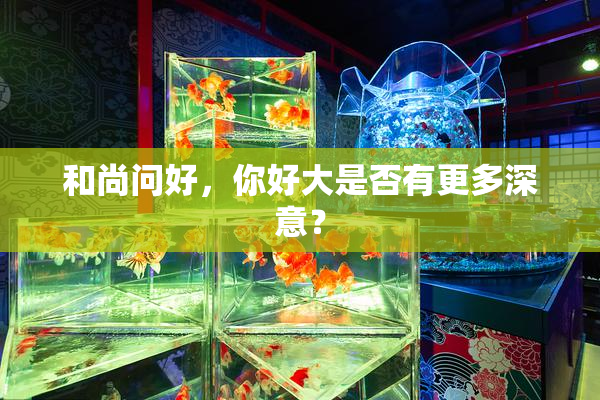 和尚问好，你好大是否有更多深意？