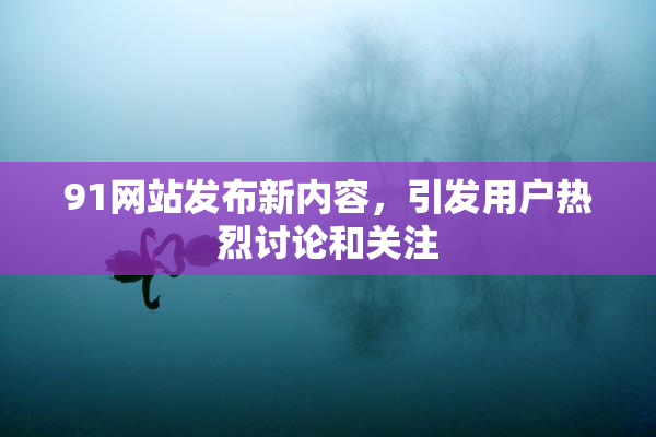 91网站发布新内容，引发用户热烈讨论和关注