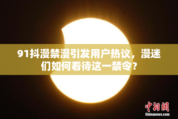 91抖漫禁漫引发用户热议，漫迷们如何看待这一禁令？