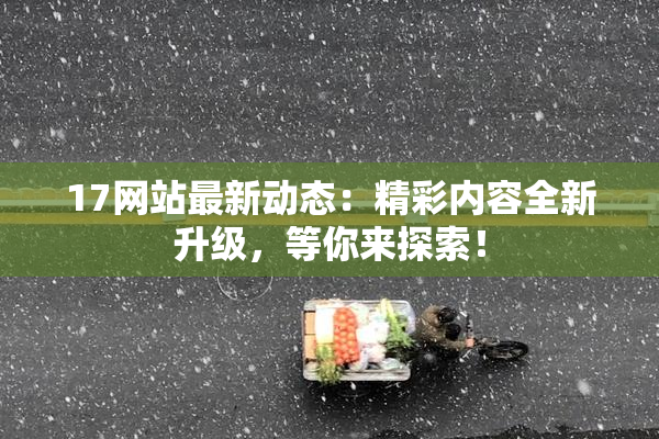 17网站最新动态：精彩内容全新升级，等你来探索！