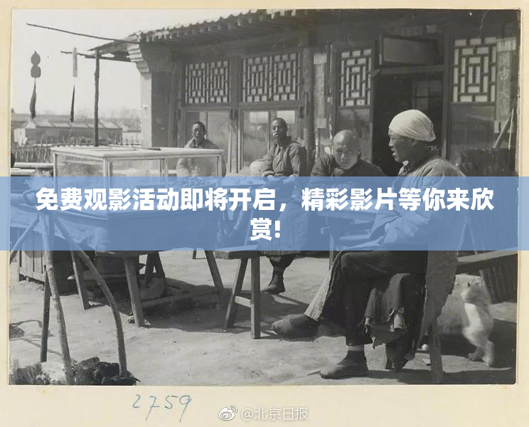 免费观影活动即将开启，精彩影片等你来欣赏!