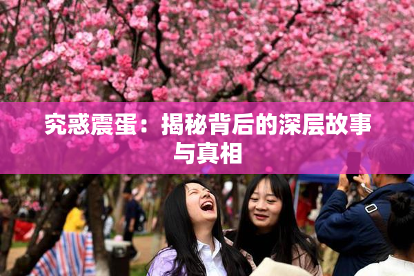 究惑震蛋：揭秘背后的深层故事与真相