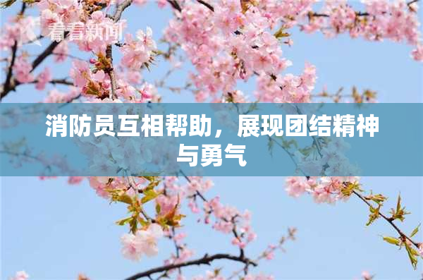 消防员互相帮助，展现团结精神与勇气