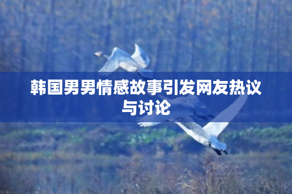 韩国男男情感故事引发网友热议与讨论