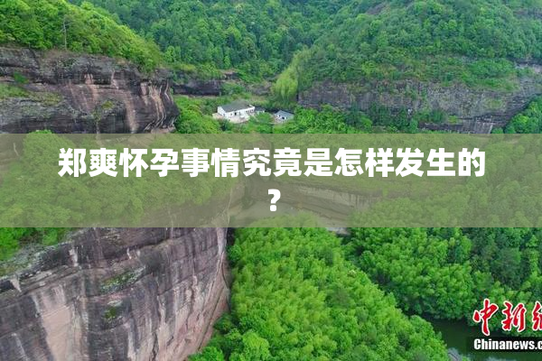 郑爽怀孕事情究竟是怎样发生的？