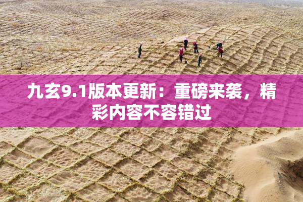 九玄9.1版本更新：重磅来袭，精彩内容不容错过