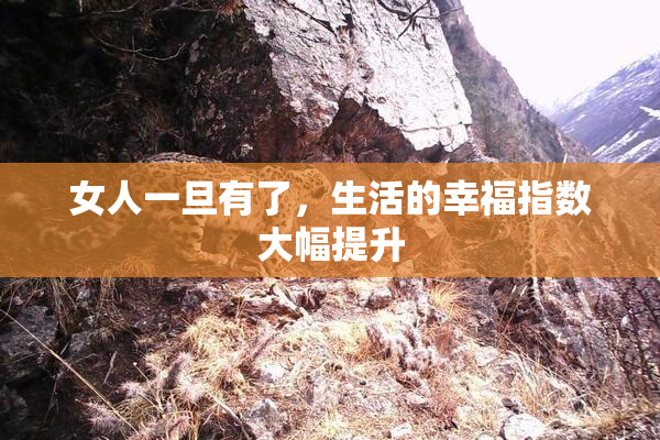 女人一旦有了，生活的幸福指数大幅提升
