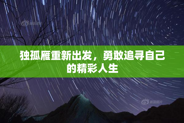 独孤雁重新出发，勇敢追寻自己的精彩人生