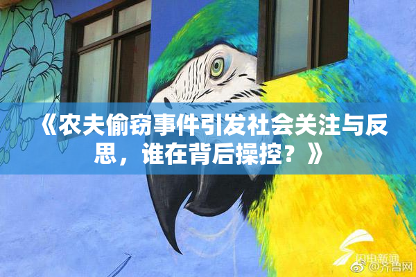 《农夫偷窃事件引发社会关注与反思，谁在背后操控？》
