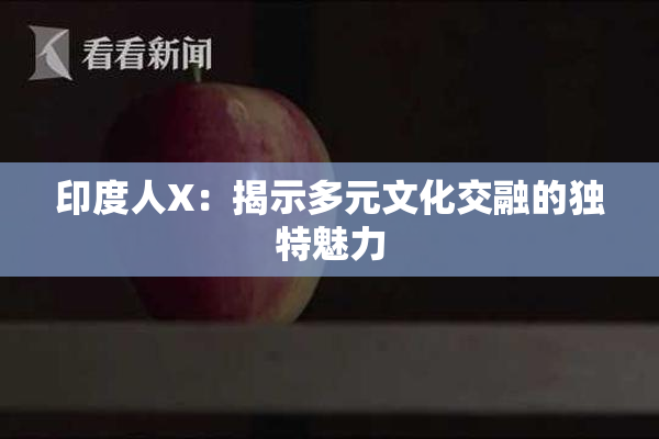 印度人X：揭示多元文化交融的独特魅力