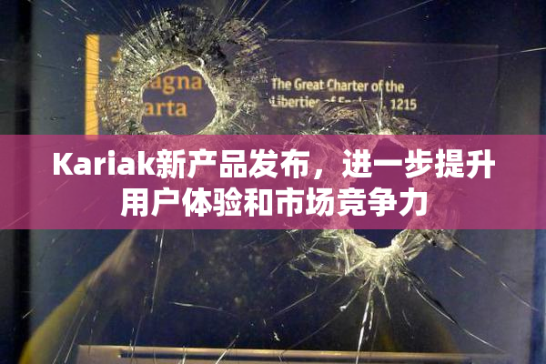 Kariak新产品发布，进一步提升用户体验和市场竞争力