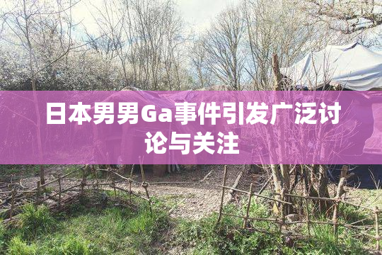 日本男男Ga事件引发广泛讨论与关注
