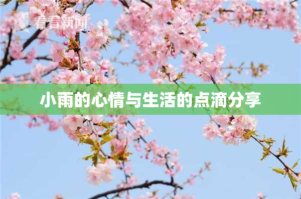 小雨的心情与生活的点滴分享
