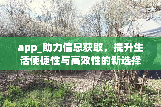 app_助力信息获取，提升生活便捷性与高效性的新选择
