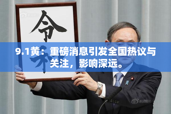 9.1黄：重磅消息引发全国热议与关注，影响深远。