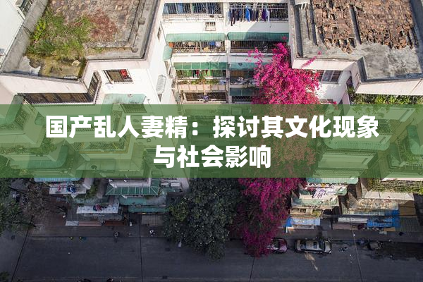 国产乱人妻精：探讨其文化现象与社会影响