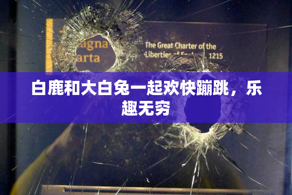 白鹿和大白兔一起欢快蹦跳，乐趣无穷