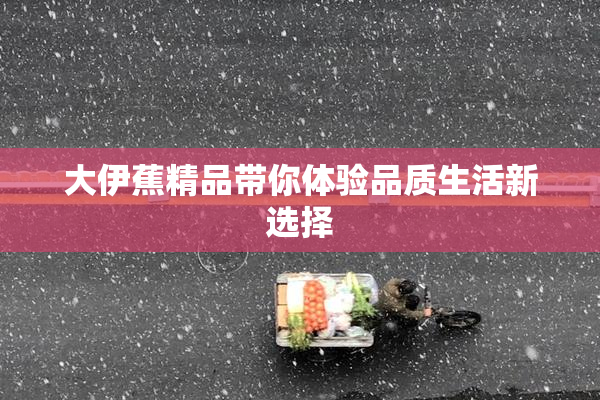 大伊蕉精品带你体验品质生活新选择