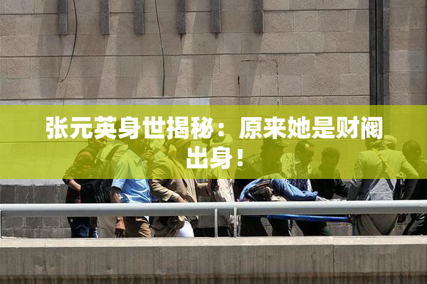 张元英身世揭秘：原来她是财阀出身！
