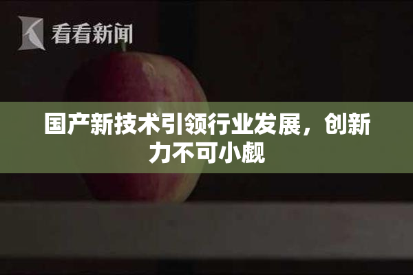 国产新技术引领行业发展，创新力不可小觑