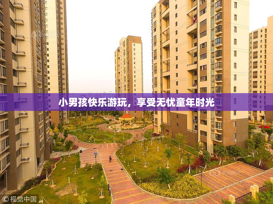 小男孩快乐游玩，享受无忧童年时光