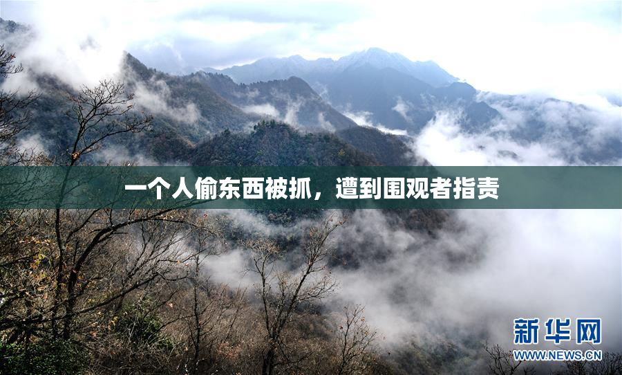 一个人偷东西被抓，遭到围观者指责