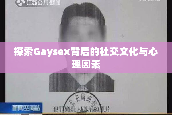 探索Gaysex背后的社交文化与心理因素